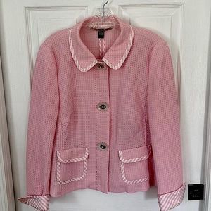 Basler Jacket pink  White Stripe Cotton Blazer 42. No Visible flaws